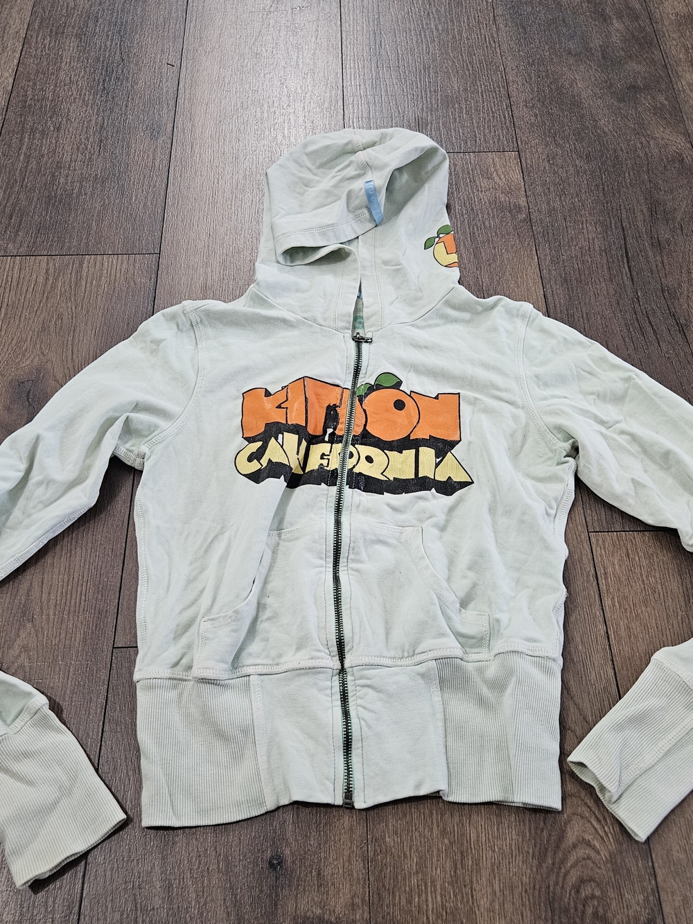 Pale Blue Kitson California Zip Up Hoodie Size S